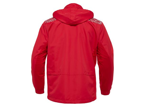 Lahti Showerjacket RØD/HVIT XXL Vann- og vindavstøtende jakke - Unisex 